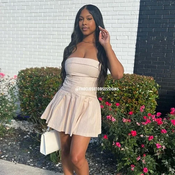 ZARA BLOGGER FAVE!!! Short Pleated Dress NWT - Picture 13 of 16